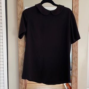 The Row Peter Pan collar silk blouse size 8